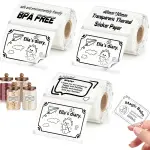 3PCS Thermal Labels for SUPVAN T50M Pro Maker Machine Phomemo M220 M200 M221 M110,MUNBYN Printer, 1.57'' x 1.18'' (40x30mm) Thermal Sticker Label, Waterproof Address Label Paper