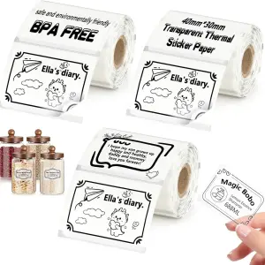 3PCS Thermal Labels for SUPVAN T50M Pro Maker Machine Phomemo M220 M200 M221 M110,MUNBYN Printer, 1.57'' x 1.18'' (40x30mm) Thermal Sticker Label, Waterproof Address Label Paper
