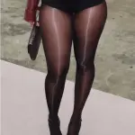 1pc Plus Size Shiny Skinny Leggings 20D (XS-5XL) - Black High Gloss Tights, Slimming And Lifting, Sexy And Versatile